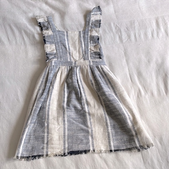 ANTHROPOLOGIE dRA Malibu Blue and White Apron Dress Size XS - Picture 4 of 10